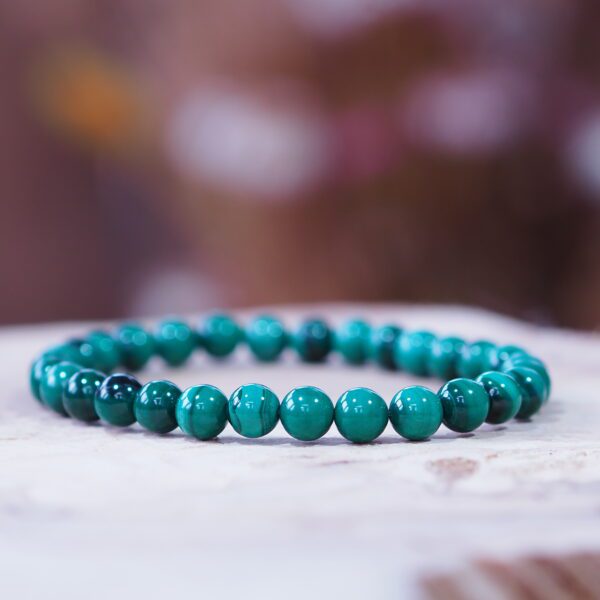Bracelet Malachite perles 6 mm