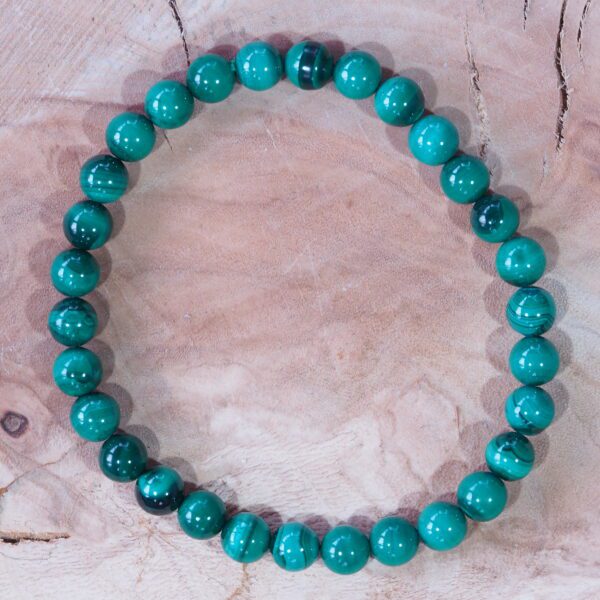 Bracelet Malachite perles 6 mm – Image 3