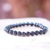 Bracelet Obsidienne perles 6 mm