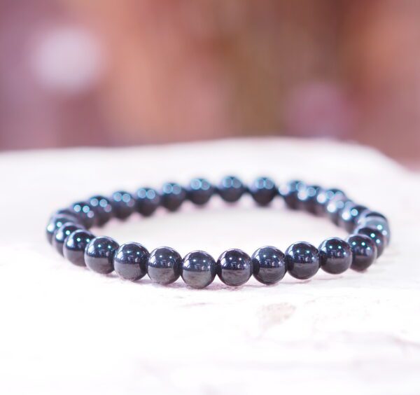 Bracelet Obsidienne perles 6 mm