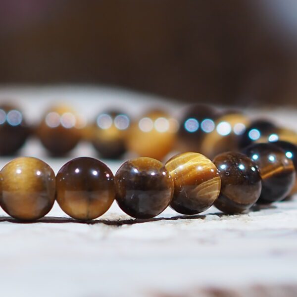 Œil de Tigre perles 6 mm Qualité A – Image 3