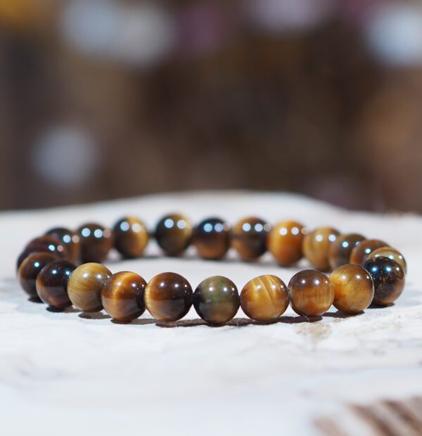 Bracelet Œil de Tigre perles 8 mm