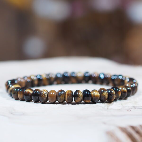 Bracelet Œil de Tigre perles 5 mm ovales