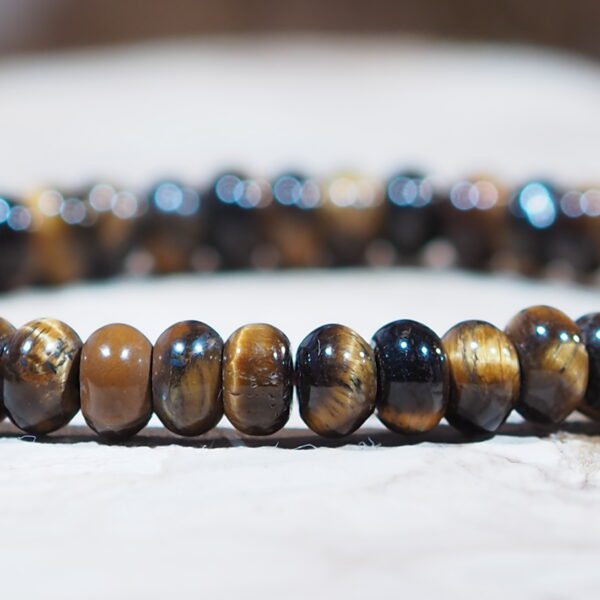 Bracelet Œil de Tigre perles 5 mm ovales – Image 3