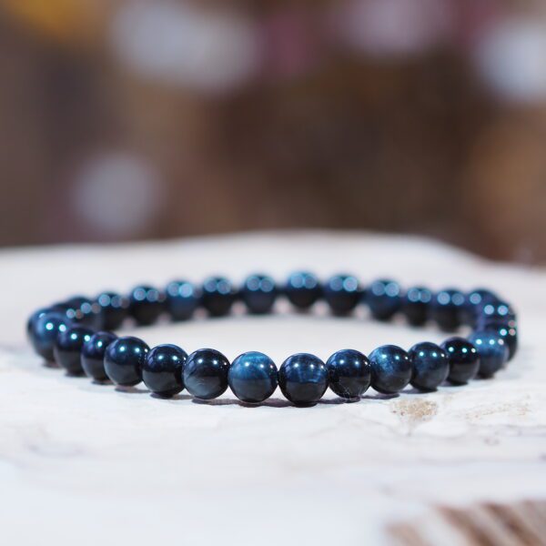 Bracelet Œil de Faucon perles 6 mm