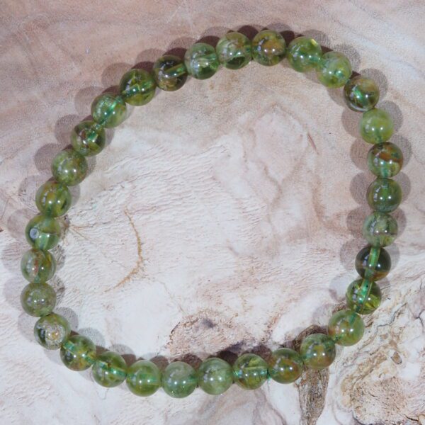 Bracelet Péridot perles 6 mm – Image 3