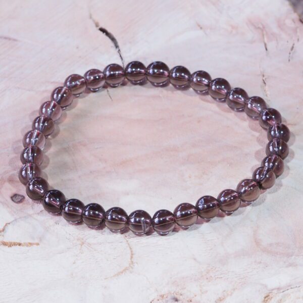 Bracelet Quartz fumé perles 6 mm – Image 4