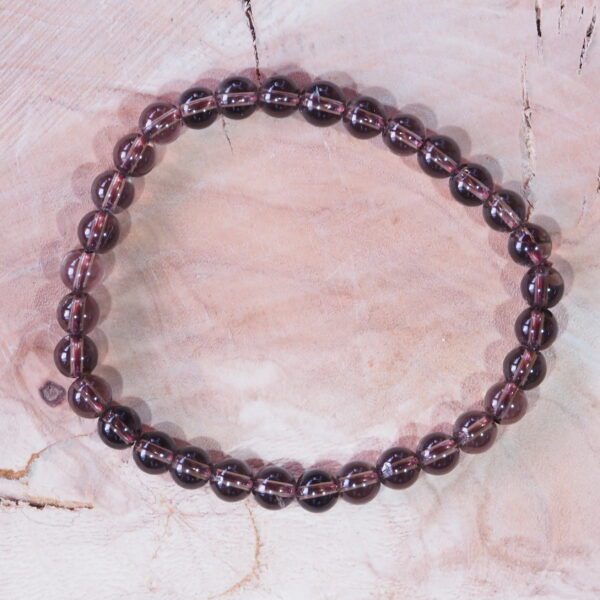 Bracelet Quartz fumé perles 6 mm – Image 3