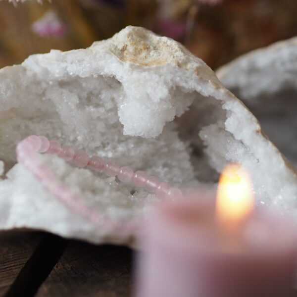 Bracelet Quartz rose perles 6 mm – Image 6