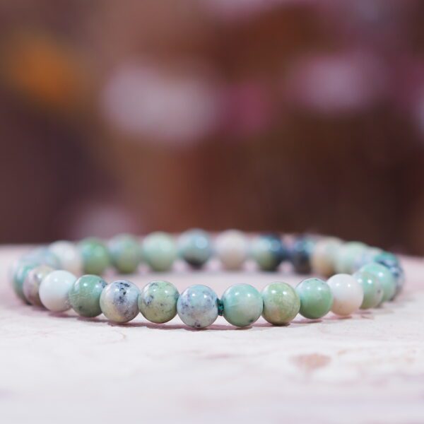 Bracelet Serpentine perles 6 mm